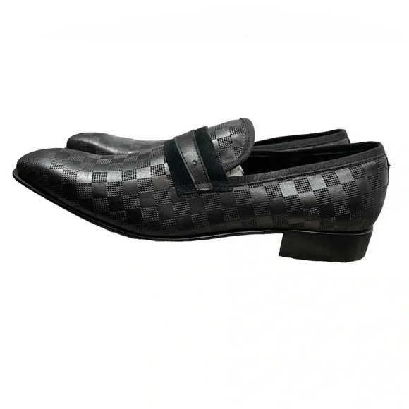 Cognati Leather Black Slip On Loafers Shoes  Made In Italy Size 41 - Picture 3 of 8